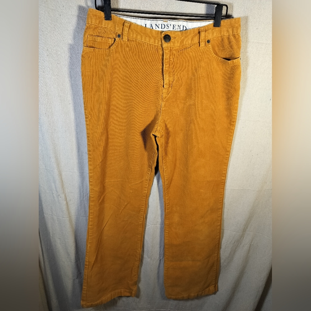 Woman's Land's End mustard yellow corduroy size 12 pants in great condition